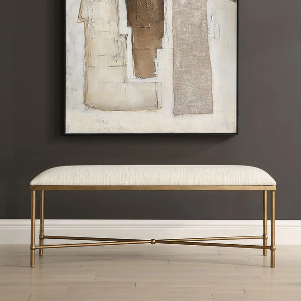Uttermost Avenham Modern Gold Bench