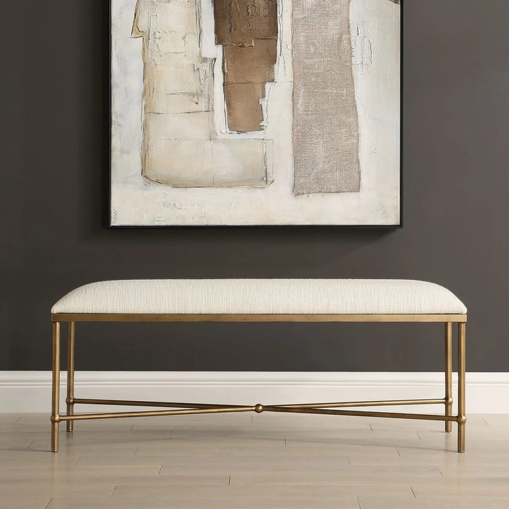 Uttermost Avenham Modern Gold Bench