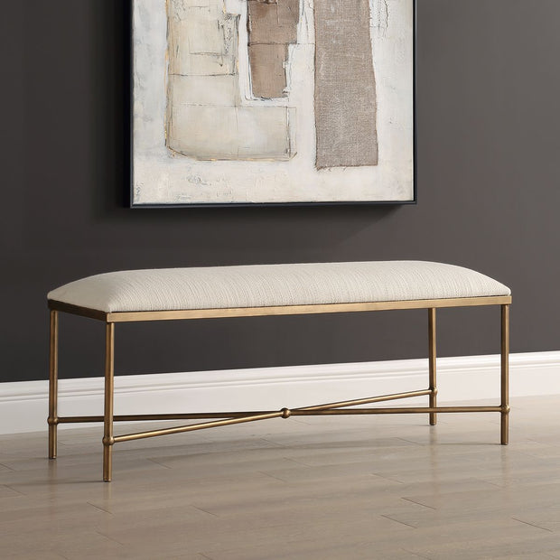 Uttermost Avenham Modern Gold Bench