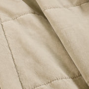 Pom Pom at Home Amsterdam Taupe Cotton Velvet Oversized Throw Blanket ~ 70” x 90”