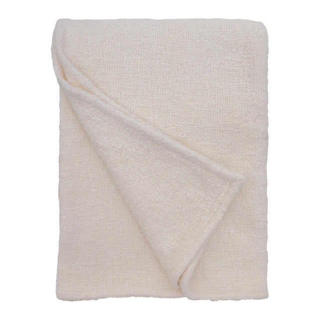 Pom Pom at Home Abby Ivory Boucle Throw Blanket