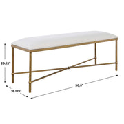 Uttermost Avenham Modern Gold Bench