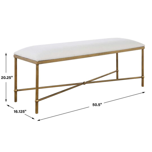 Uttermost Avenham Modern Gold Bench
