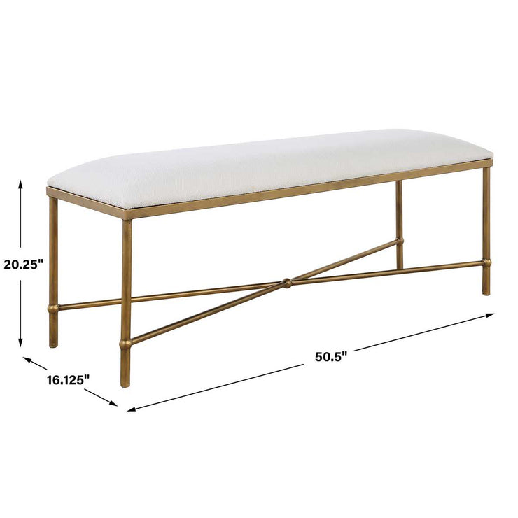 Uttermost Avenham Modern Gold Bench