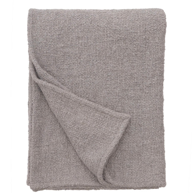 Pom Pom at Home Abby Light Grey Boucle Throw Blanket