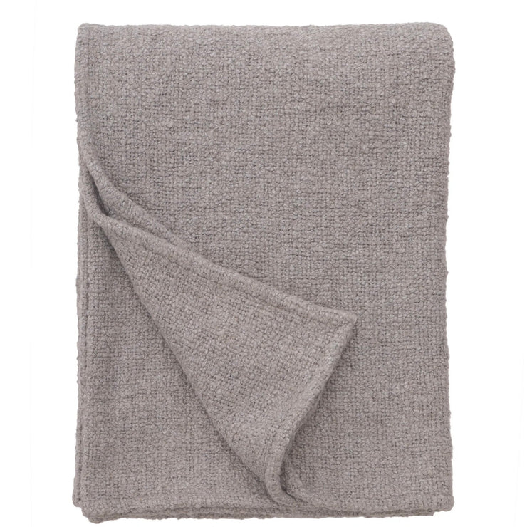 Pom Pom at Home Abby Light Grey Boucle Throw Blanket