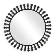 Uttermost Aziel Sleek Satin Black Round Mirror