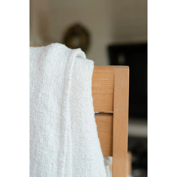 Pom Pom at Home Abby Ivory Boucle Throw Blanket