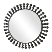 Uttermost Aziel Sleek Satin Black Round Mirror