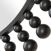 Uttermost Aziel Sleek Satin Black Round Mirror