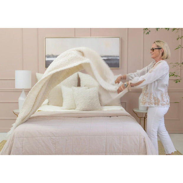 Pom Pom at Home Murphy Boucle Oversized Throw Blanket ~ 60” x 90”