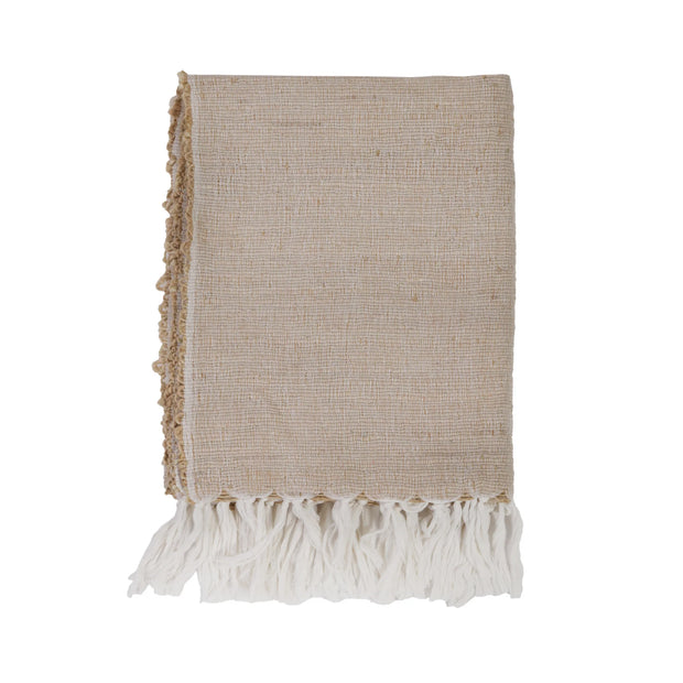Pom Pom at Home Athena Natural Throw Blanket