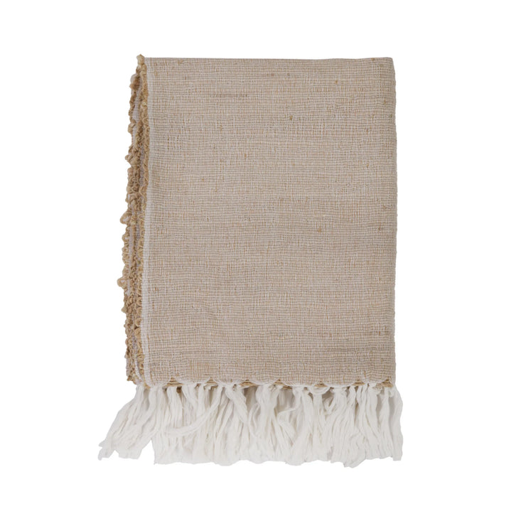 Pom Pom at Home Athena Natural Throw Blanket