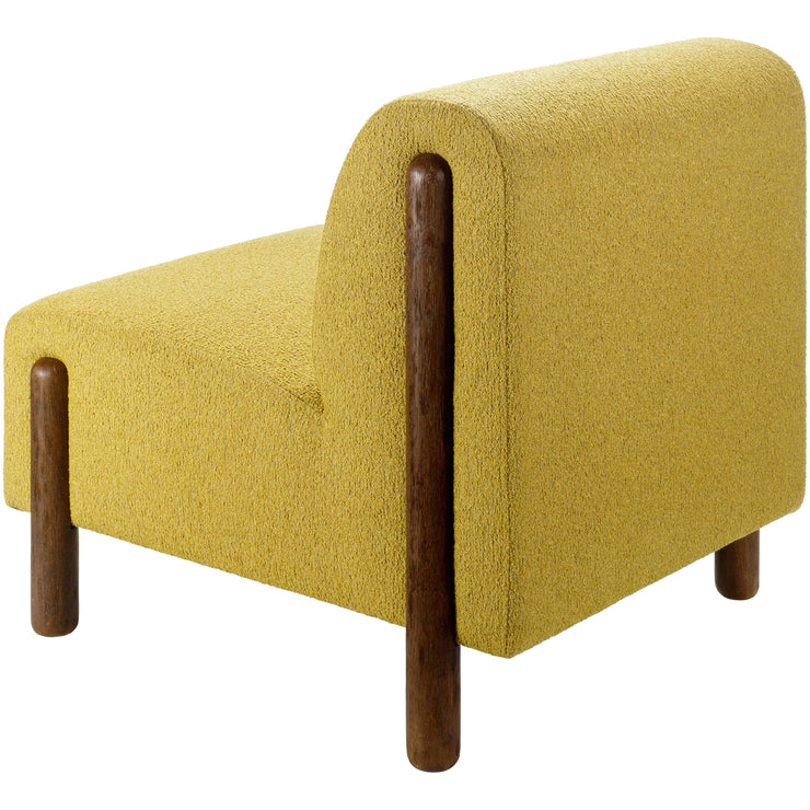 Surya Kenwood Modern Low Profile Accent Chair With Wood Legs