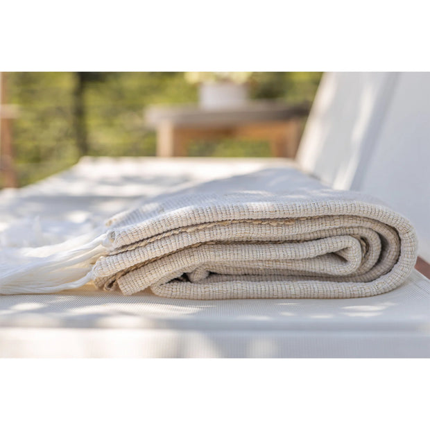 Pom Pom at Home Athena Natural Throw Blanket