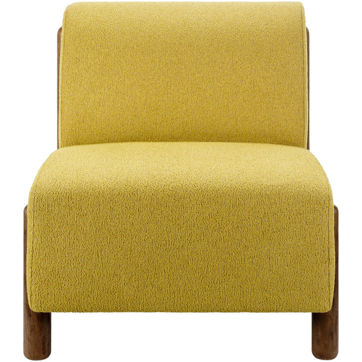 Surya Kenwood Modern Low Profile Accent Chair With Wood Legs