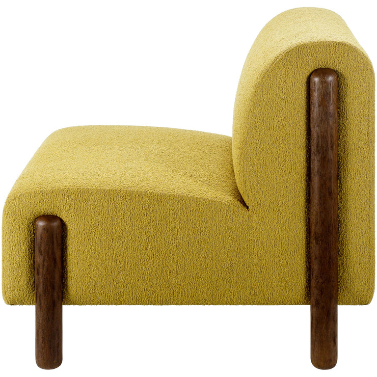 Surya Kenwood Modern Low Profile Accent Chair With Wood Legs