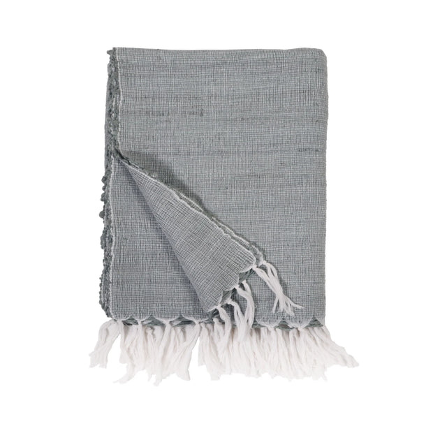 Pom Pom at Home Athena Shore Blue Throw Blanket ~ 50” x 70”