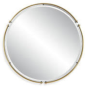 Uttermost Wesley Decorative Double Iron Bands Round Mirror