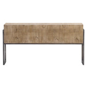 Uttermost Nevis Light Wash With Aged Iron Frame Console Table