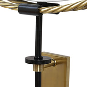 Uttermost Guardrail Twisted Iron Finished Frame Round Mirror