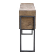 Uttermost Nevis Light Wash With Aged Iron Frame Console Table