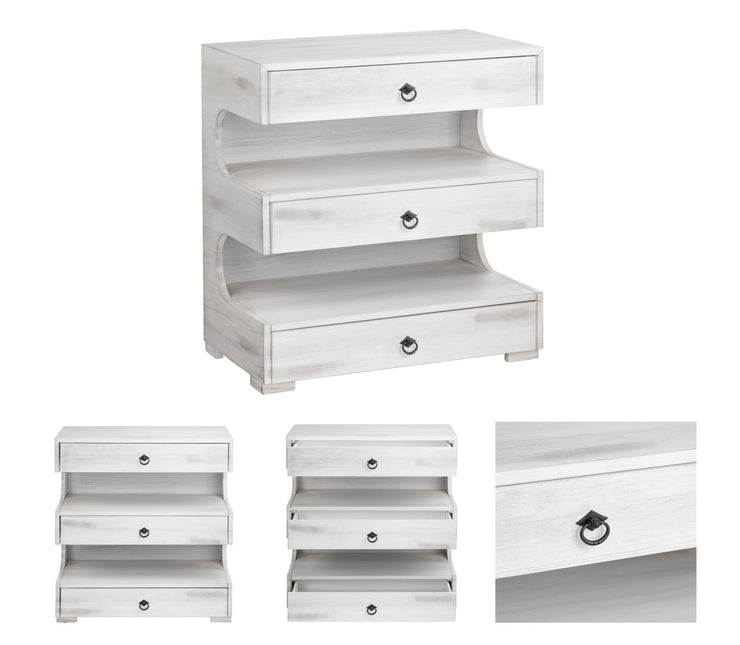 Crestview Collection Annapolis Light Gray 3 Drawer Chest
