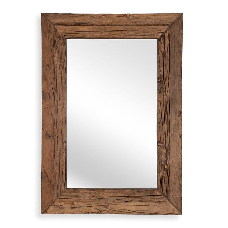 Uttermost Rennick Rustic Pine Wood Frame Large Mirror