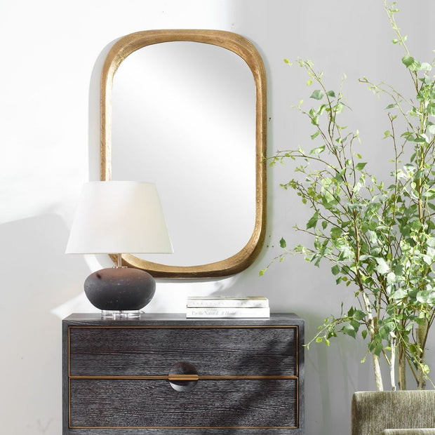 Uttermost Malone Finished Brass Mirror