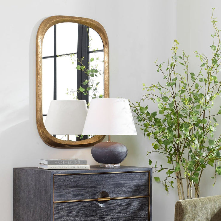 Uttermost Malone Finished Brass Mirror