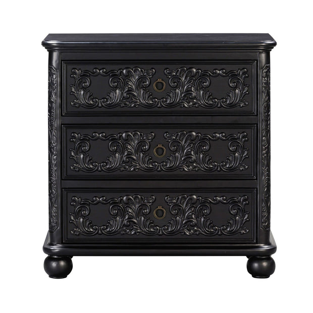 Crestview Collection Ashleigh Black 3 Drawer Chest