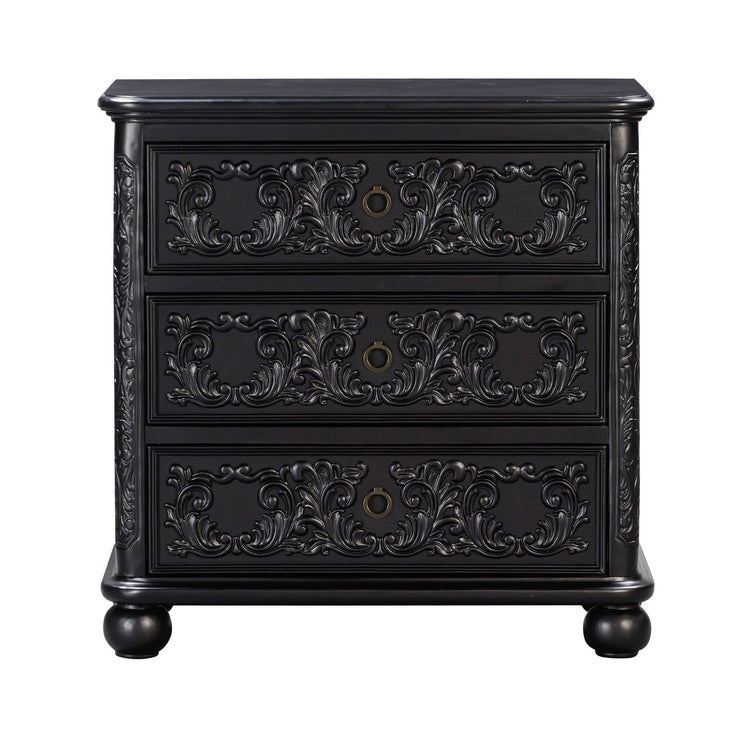 Crestview Collection Ashleigh Black 3 Drawer Chest