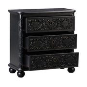 Crestview Collection Ashleigh Black 3 Drawer Chest