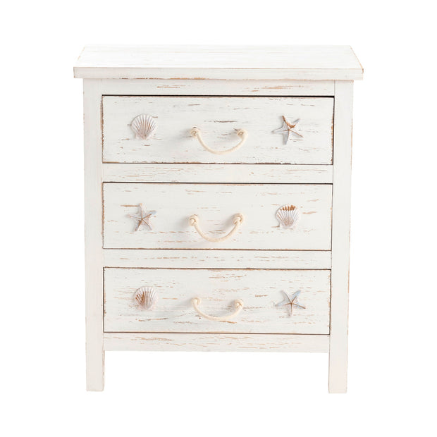 Crestview Collection Seaside Coastal 3 Drawer Chest