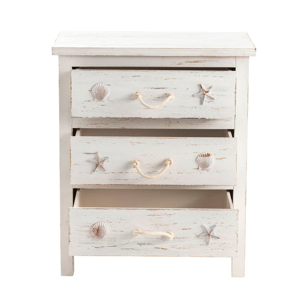 Crestview Collection Seaside Coastal 3 Drawer Chest