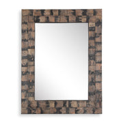 Uttermost Burke Layered Mahogany Blocks Mirror