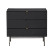 Crestview Collection Stratton Black Three Drawer Chest