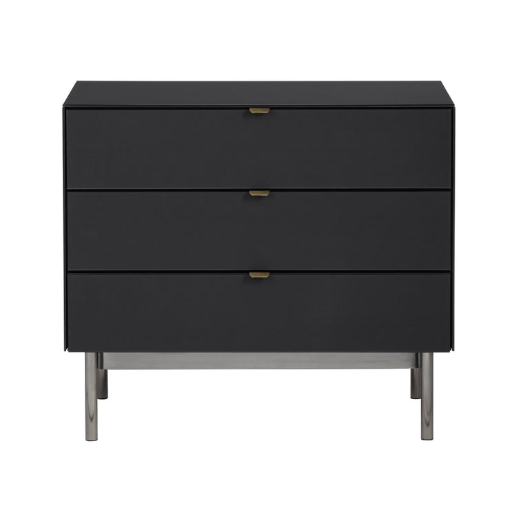 Crestview Collection Stratton Black Three Drawer Chest