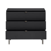 Crestview Collection Stratton Black Three Drawer Chest