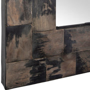 Uttermost Burke Layered Mahogany Blocks Mirror