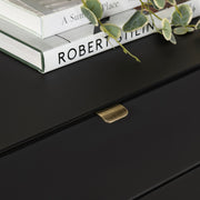 Crestview Collection Stratton Black Three Drawer Chest