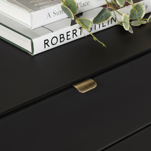 Crestview Collection Stratton Black Three Drawer Chest