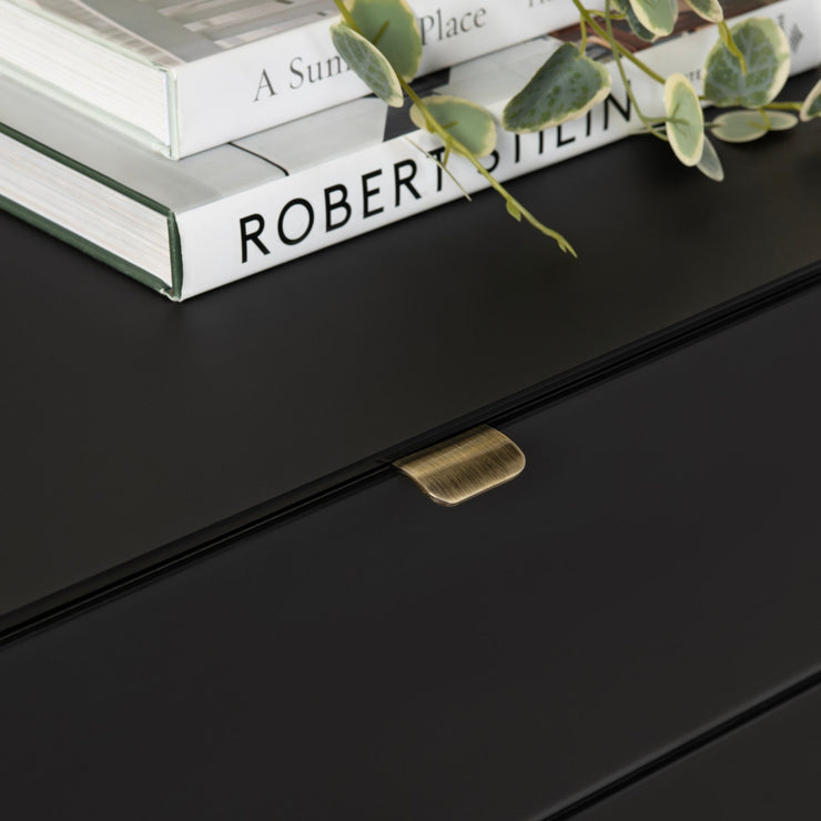 Crestview Collection Stratton Black Three Drawer Chest