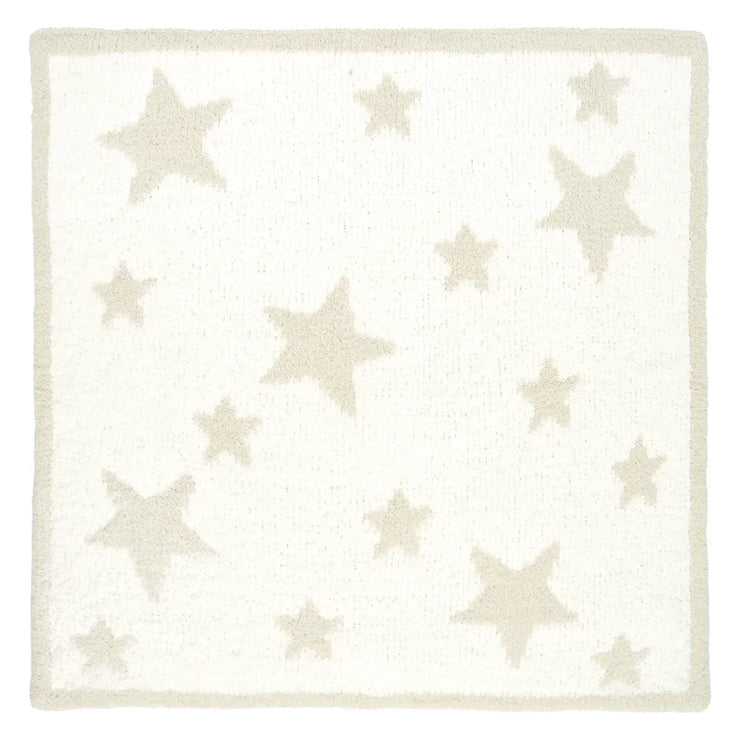 Kashwere Baby Ultra Plush Linen and Crème Mini Stars Baby Blanket