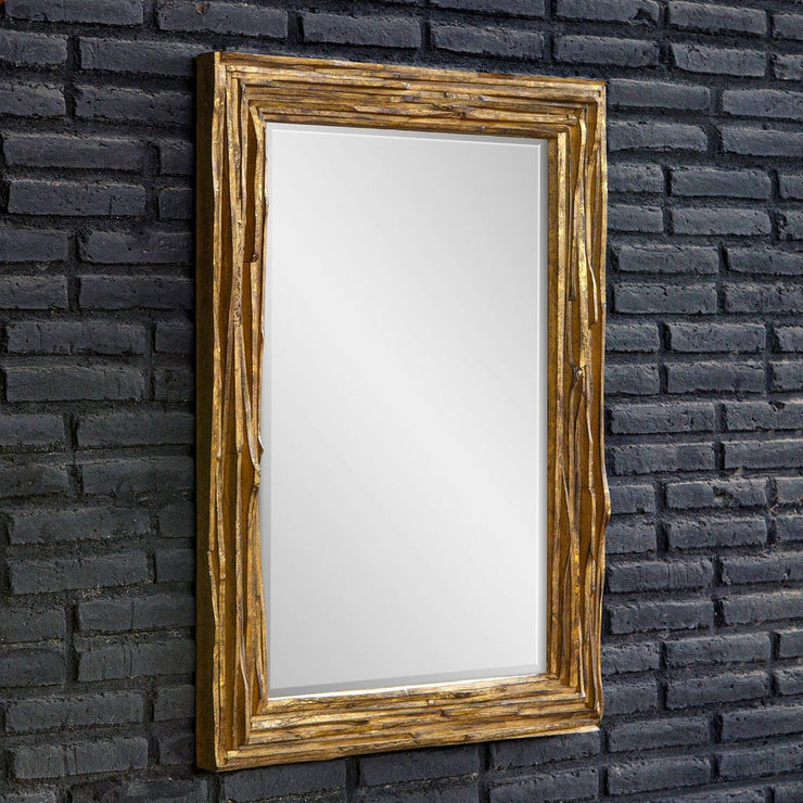 Uttermost Overlap Teakwood Mirror