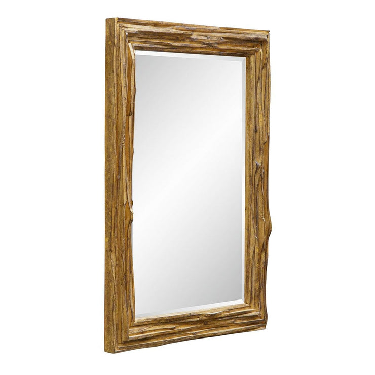 Uttermost Overlap Teakwood Mirror