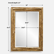 Uttermost Overlap Teakwood Mirror