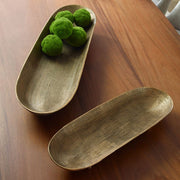 Uttermost Stratum Set of 2 Antique Brass Oval Bowls
