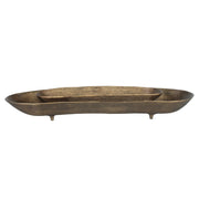 Uttermost Stratum Set of 2 Antique Brass Oval Bowls