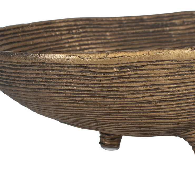Uttermost Stratum Set of 2 Antique Brass Oval Bowls